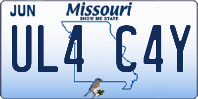 MO license plate UL4C4Y