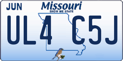 MO license plate UL4C5J