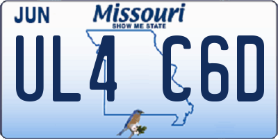 MO license plate UL4C6D