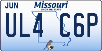MO license plate UL4C6P