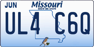 MO license plate UL4C6Q