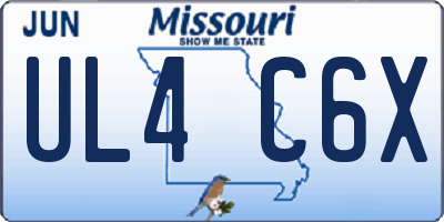 MO license plate UL4C6X