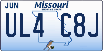 MO license plate UL4C8J