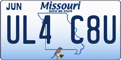 MO license plate UL4C8U