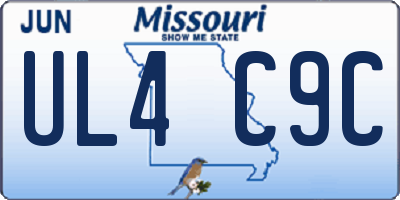 MO license plate UL4C9C