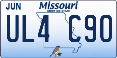 MO license plate UL4C9O