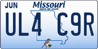 MO license plate UL4C9R