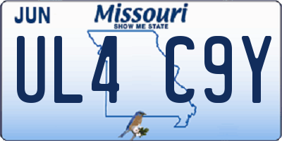 MO license plate UL4C9Y
