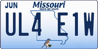 MO license plate UL4E1W