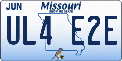 MO license plate UL4E2E