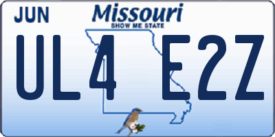 MO license plate UL4E2Z