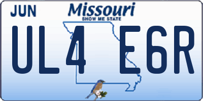 MO license plate UL4E6R