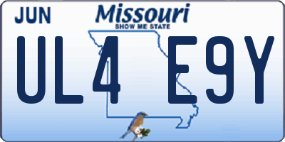 MO license plate UL4E9Y