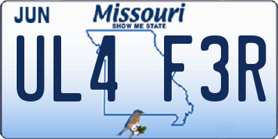 MO license plate UL4F3R