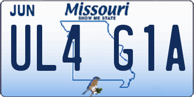 MO license plate UL4G1A