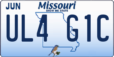 MO license plate UL4G1C