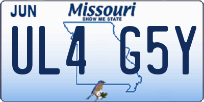 MO license plate UL4G5Y