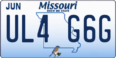 MO license plate UL4G6G