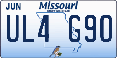 MO license plate UL4G9O
