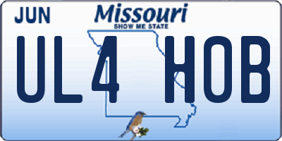 MO license plate UL4H0B