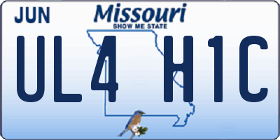 MO license plate UL4H1C