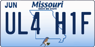 MO license plate UL4H1F