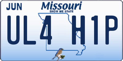 MO license plate UL4H1P