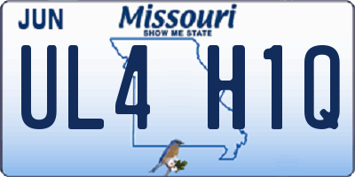 MO license plate UL4H1Q