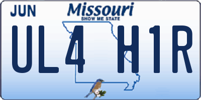 MO license plate UL4H1R