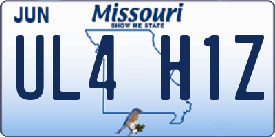 MO license plate UL4H1Z