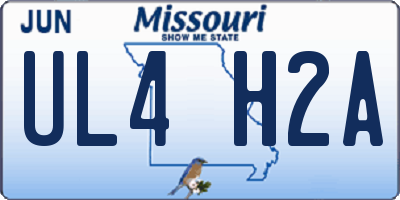 MO license plate UL4H2A