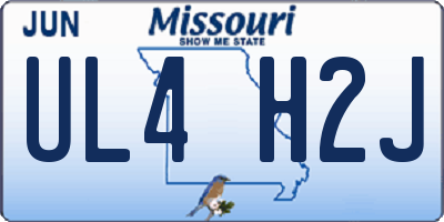 MO license plate UL4H2J