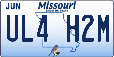 MO license plate UL4H2M