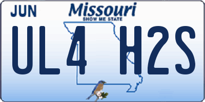 MO license plate UL4H2S