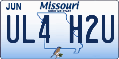 MO license plate UL4H2U