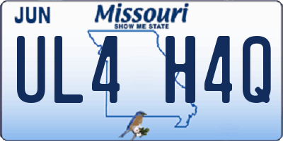 MO license plate UL4H4Q
