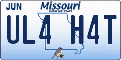 MO license plate UL4H4T