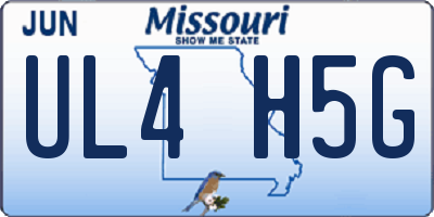 MO license plate UL4H5G