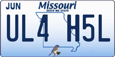MO license plate UL4H5L