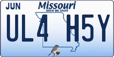 MO license plate UL4H5Y