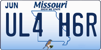 MO license plate UL4H6R