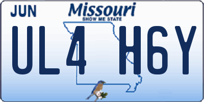 MO license plate UL4H6Y