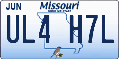 MO license plate UL4H7L
