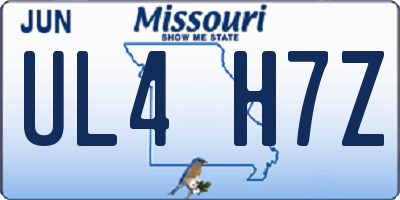 MO license plate UL4H7Z