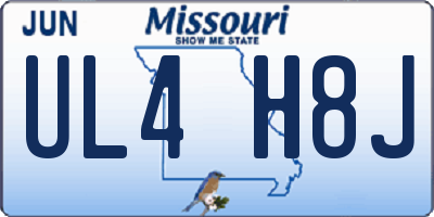 MO license plate UL4H8J