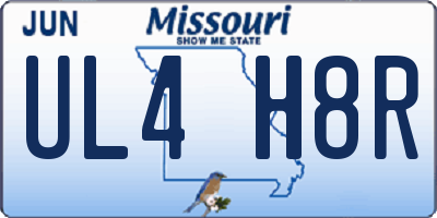 MO license plate UL4H8R