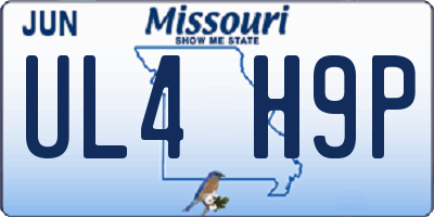 MO license plate UL4H9P