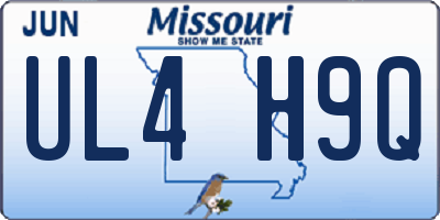 MO license plate UL4H9Q