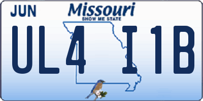 MO license plate UL4I1B