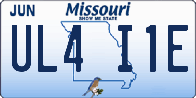 MO license plate UL4I1E